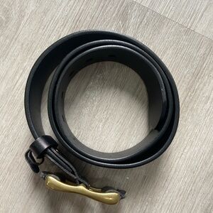 Black original leather belt..